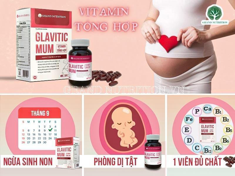 5 lý do phải bổ sung gấp TPBVSK Vitamin tổng hợp cho bà bầu Glavitic Mum
