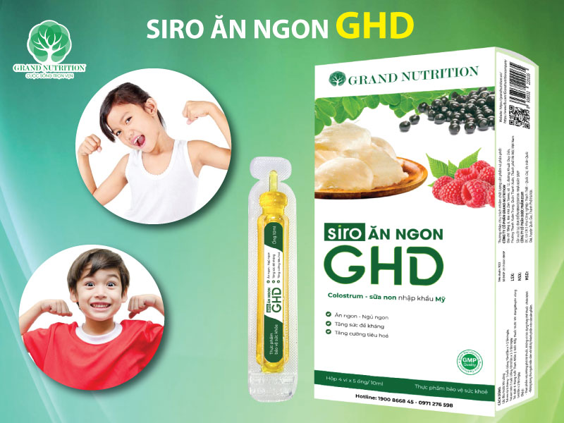 Siro ăn ngon GHD là cách phòng bệnh mùa nắng nóng ở trẻ