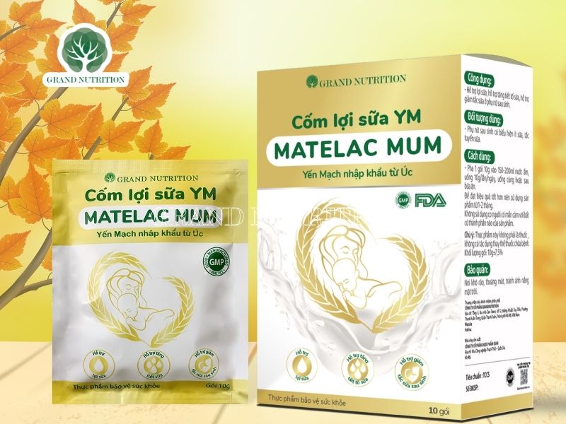 Cốm lợi sữa Matelac Mum đạt tiêu chuẩn chất lượng FDA, không gây tác dụng phụ