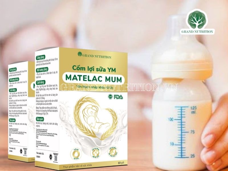 Tác dụng của Cốm lợi sữa YM Matelac Mum công dụng Cốm lợi sữa Matelac Mum