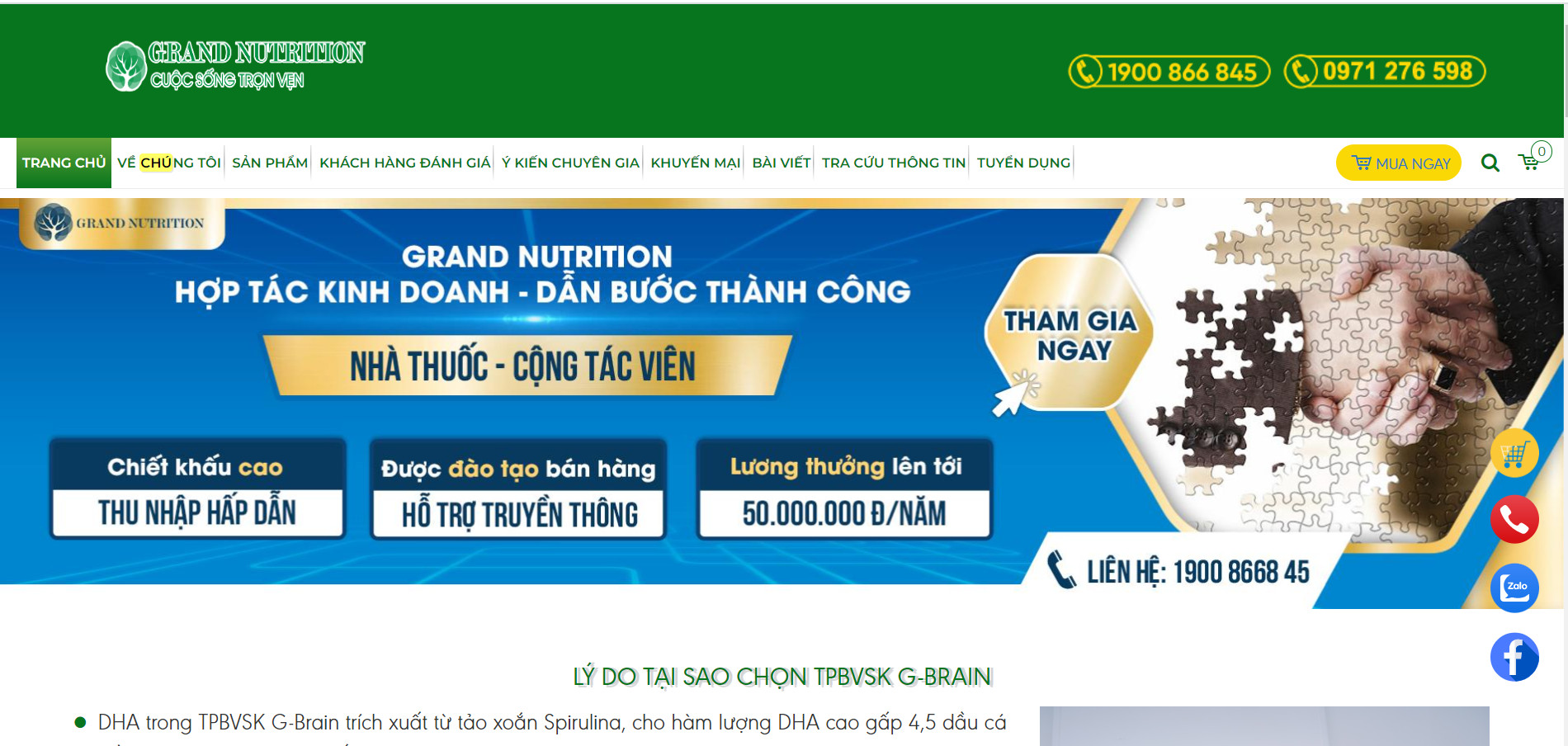Trang web chính thức của Grand Nutrition